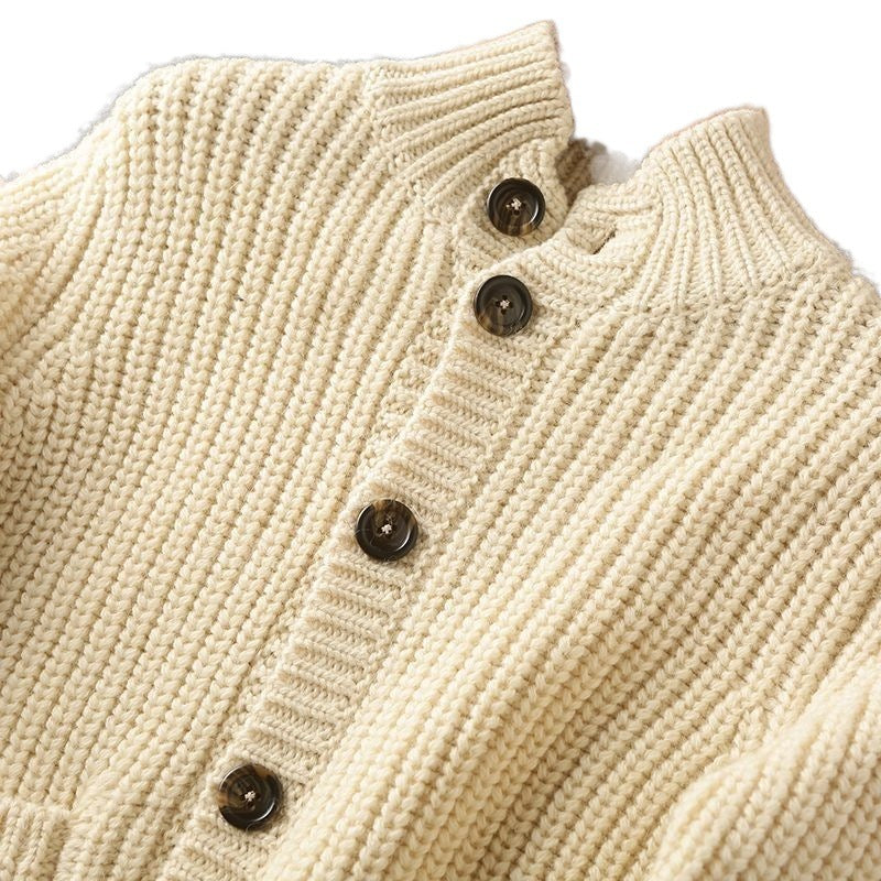 Tjock stickad cardigan