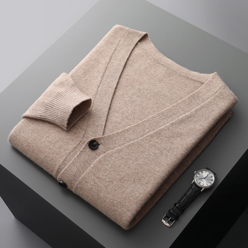 Casual V-neck ull Cardigan