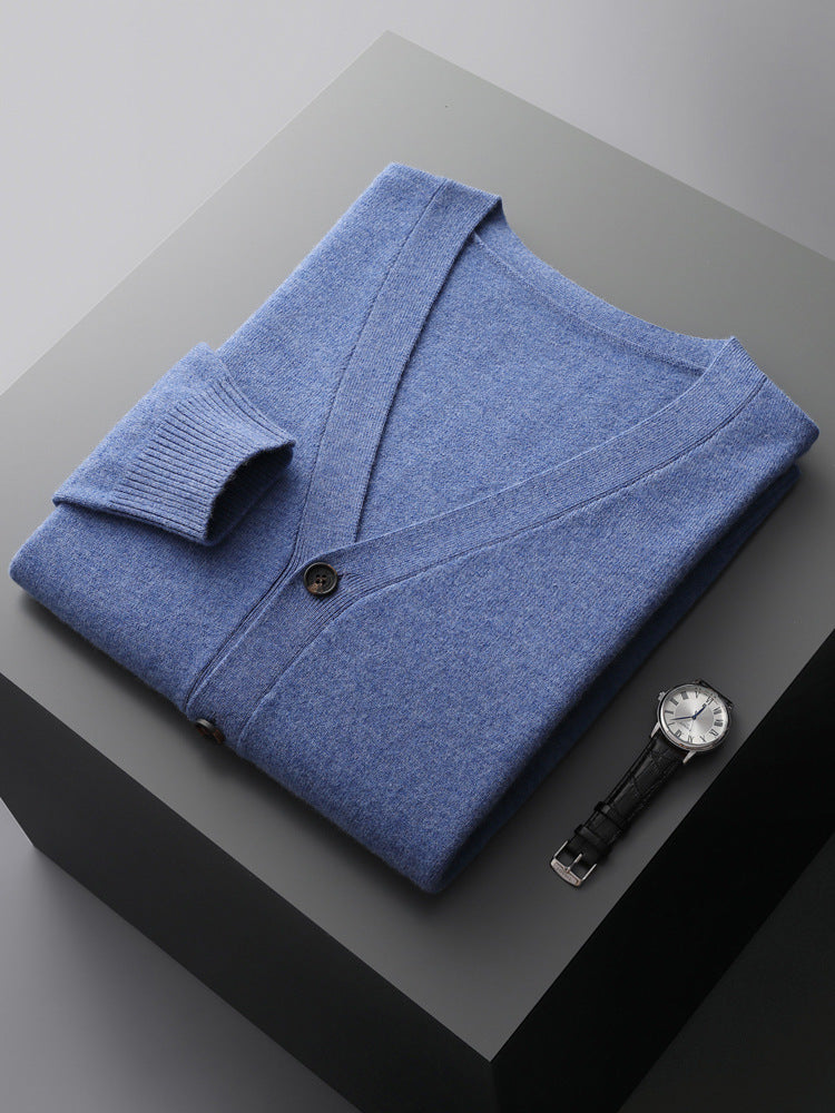 Casual V-neck ull Cardigan