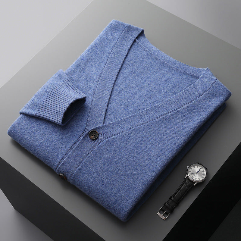 Casual V-neck ull Cardigan