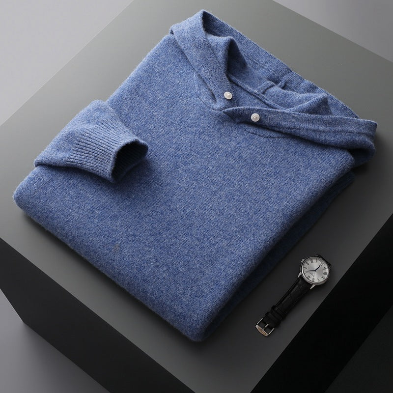 Casual stickad hoodie