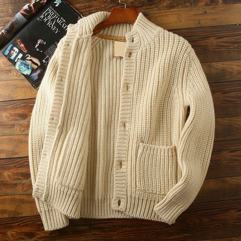 Tjock stickad cardigan