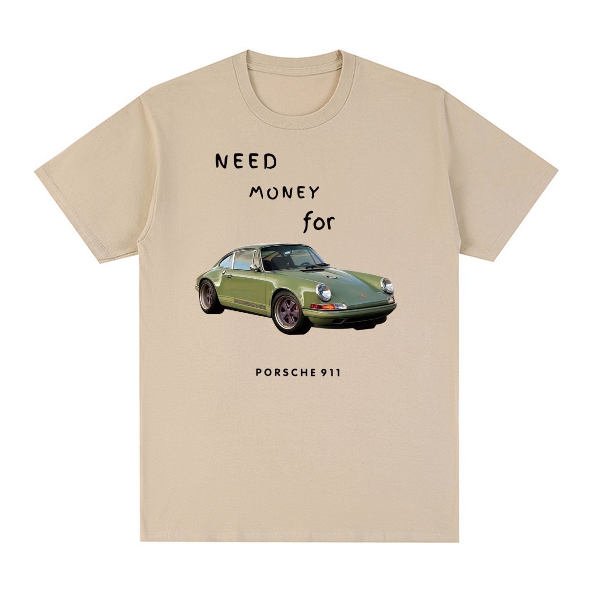 "Need Money For Porsche" Vintage T-shirt i bomull