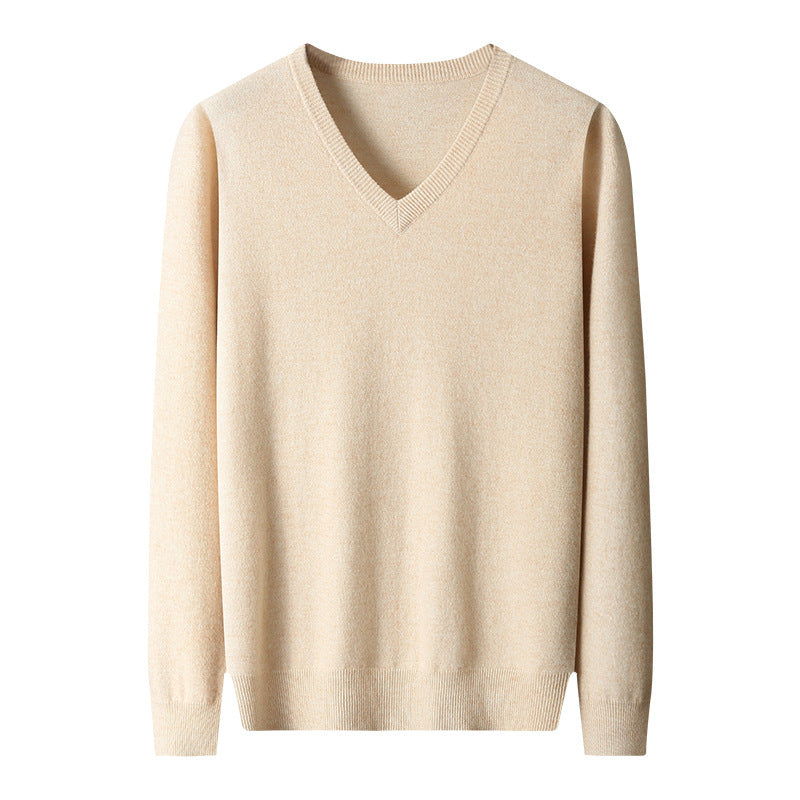 Stickad v-neck sweater