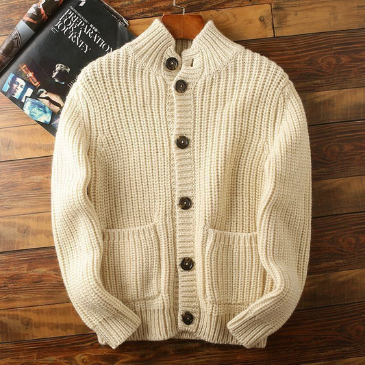 Tjock stickad cardigan