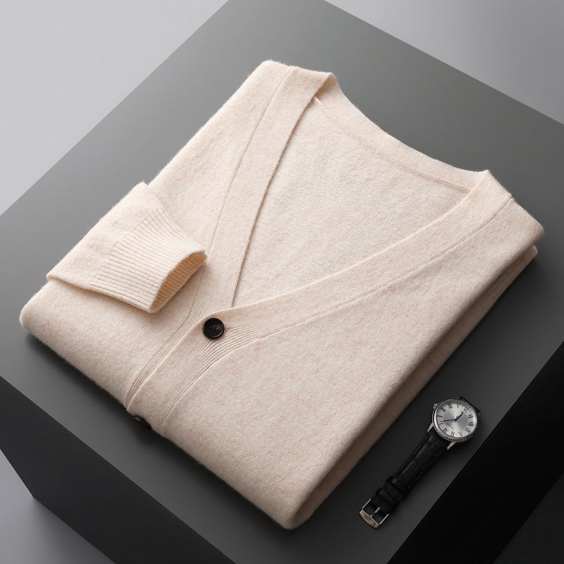 Casual V-neck ull Cardigan