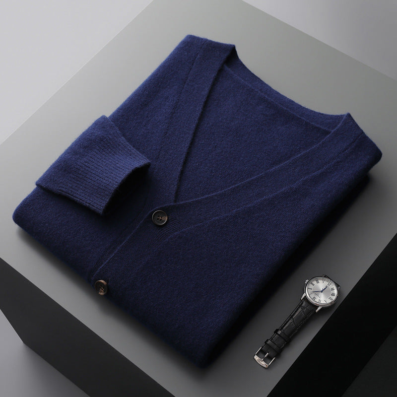 Casual V-neck ull Cardigan