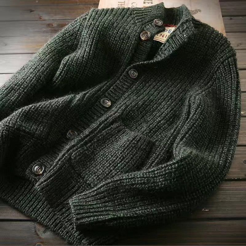 Tjock stickad cardigan