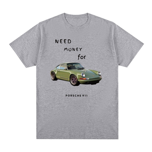 "Need Money For Porsche" Vintage T-shirt i bomull