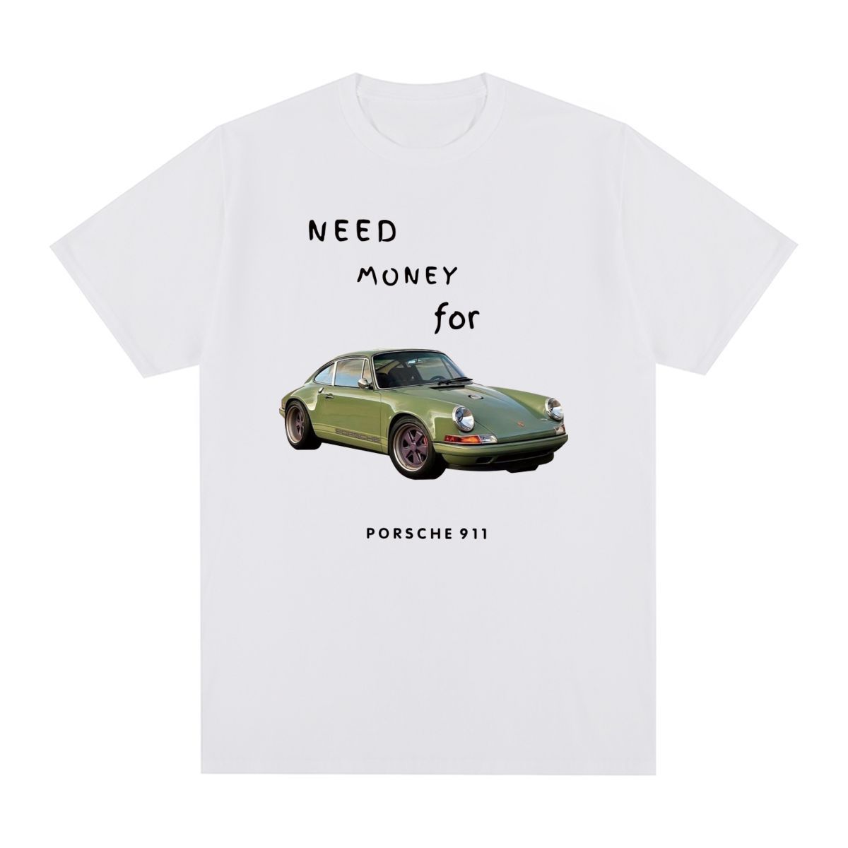 "Need Money For Porsche" Vintage T-shirt i bomull